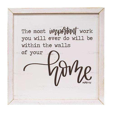 Most Important Work Framed Print, White Frame - The Fox Decor